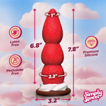 Strawberry Sweet Cream Premium Silicone Dildo w/ Suction Base