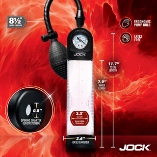 JOCK Advanced Pump Up Gauge Penis Pump with Bulb