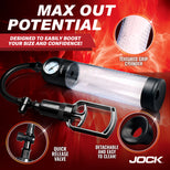 JOCK Advanced Pump Up Gauge Penis Pump with Pull Handle