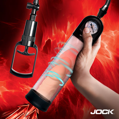 JOCK Advanced Pump Up Gauge Penis Pump with Pull Handle