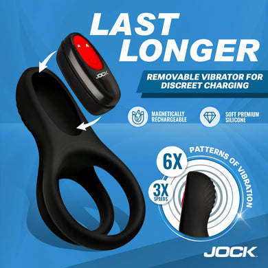 Enhancers Hard-On Vibrating Silicone C-Ring w/ Clit Stimulator