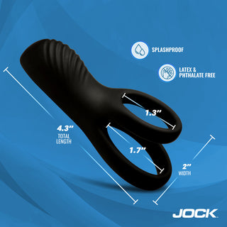 Enhancers Hard-On Vibrating Silicone C-Ring w/ Clit Stimulator