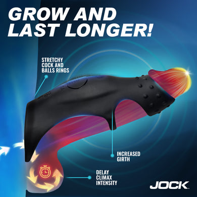 JOCK Enhancers Rush Vibrating Penis Sleeve C-Ring w/ Remote