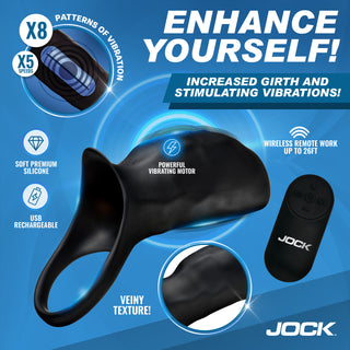 JOCK Enhancers Surge Vibrating Penis Sleeve C-Ring w/ Remote