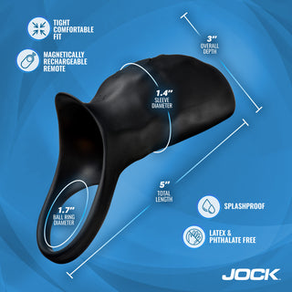 JOCK Enhancers Surge Vibrating Penis Sleeve C-Ring w/ Remote