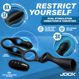 JOCK Enhancers Hype Max Thrusting & Vibrating Anal Plug w/ C-Ring
