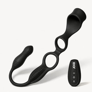 JOCK Enhancers Hype Max Thrusting & Vibrating Anal Plug w/ C-Ring
