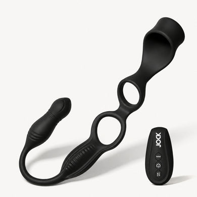 JOCK Enhancers Hype Max Thrusting & Vibrating Anal Plug w/ C-Ring