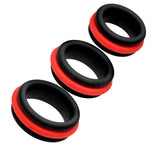 3pc Enhancers 2-in-1 Silicone Cock Ring Set