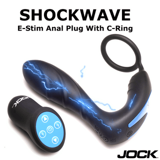 Shockwave E-Stim Anal Plug with C-Ring