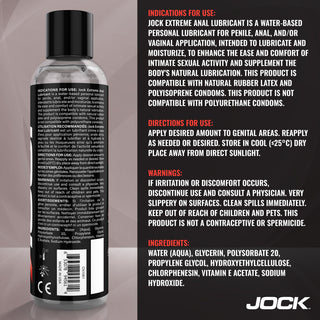 8oz JOCK Extreme Water-Based Anal Lubricant