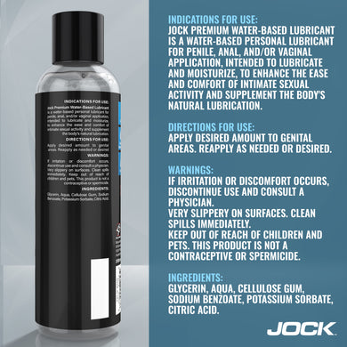 8oz JOCK Premium Water-Based Lubricant