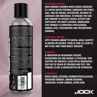 8oz JOCK Rimming Water-Based Cherry Flavored Lubricant