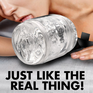 Clear Double Shot Ass and Mouth Stroker