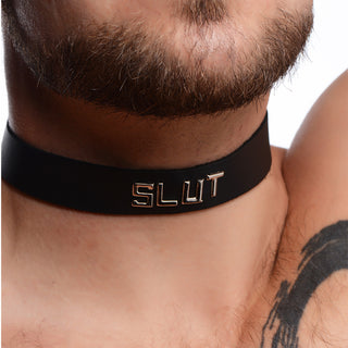 Leather Slut ID Collar