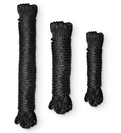 Premium Black Nylon Bondage Rope
