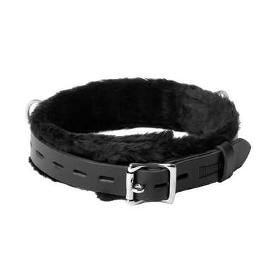Strict Leather Fur Low Rise Locking Collar