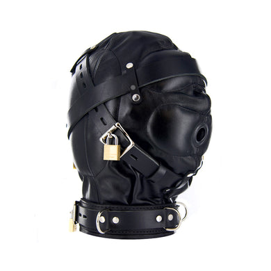 Premium Total Sensory Deprivation Leather Hood
