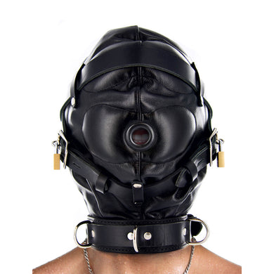 Premium Total Sensory Deprivation Leather Hood