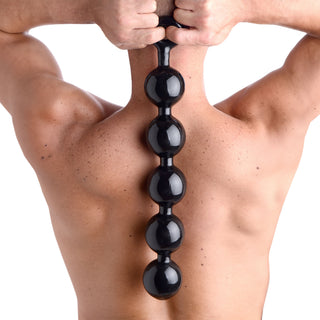 The Black Baller Anal Beads