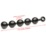 The Black Baller Anal Beads