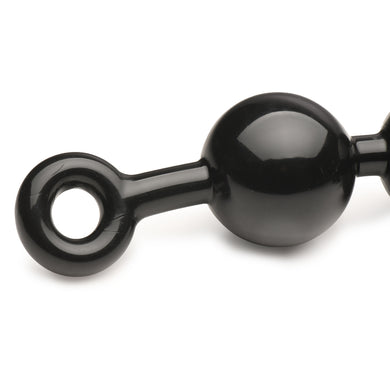 The Black Baller Anal Beads