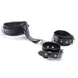 Leather Collar to Wrist Restraints