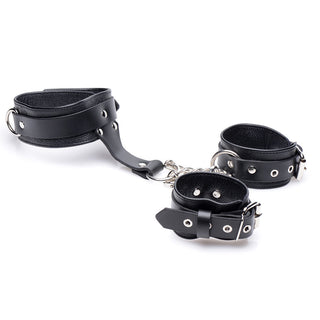 Leather Collar to Wrist Restraints