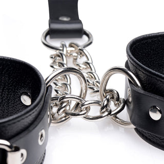 Leather Collar to Wrist Restraints