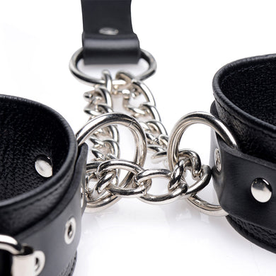 Leather Collar to Wrist Restraints