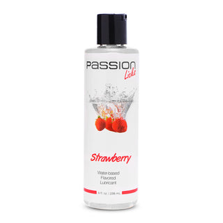 8oz Licks Water Based Flavored Lube - Strawberry