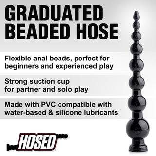 Hosed 19 Inch Graduated Beaded Anal Snake