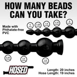 Hosed 19 Inch Graduated Beaded Anal Snake