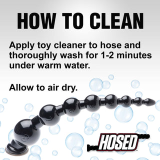 Hosed 19 Inch Graduated Beaded Anal Snake