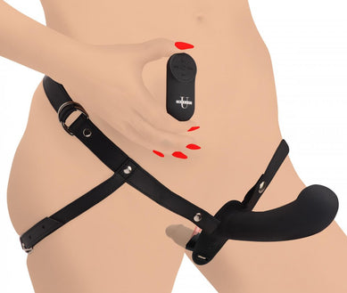 28X Double Diva 2 Inch Double Dildo with Harness and Remote Control