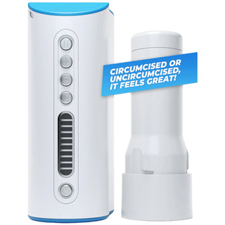Autoblow AI Ultra with its stroker removed, works circumcised or uncircumcised