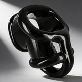 Black molded erection enhancer with dual ring structure for added stability and comfort