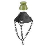 Apex Ball Chute parachute with chains and the olive silicone bumper shown above it