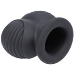 Ball Bunker ball armor rear angle showing the collar opening and ribbed cups