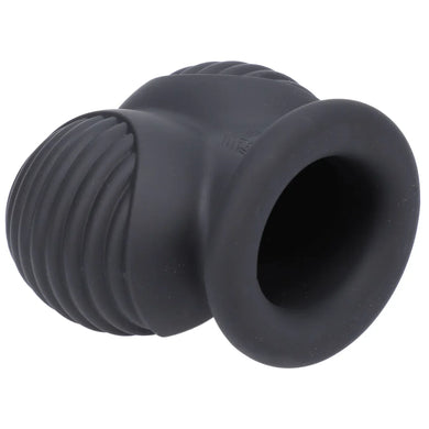 Ball Bunker ball armor rear angle showing the collar opening and ribbed cups