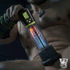 Banshee black male penis pump with digital display in use hero 