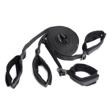 Breathable comfortable black velcro restraint kit from the beginner BDSM 