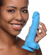 7 Inch Silicone Dildo with Balls