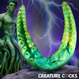Dual Kraken tentacle silicone double dildo with central grinding ridges for kink scenes