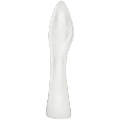 FFister Frost cushioned fisting sleeve in frosted clear TPE, side view