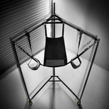 Hammock Hangar Velvet Guard sex sling frame with the velvet hammock, butt pillow and padded stirrups