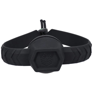 Max Comfort Ball Gag with silicone strap and adjustable cord lock, front view, Fort Troff