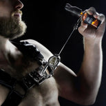 Pig Snout Clipper clipped to harness gear, lifestyle photo 2