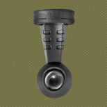 Swing N Hang silicone ball stretcher with chrome steel ball, front view, Fort Troff