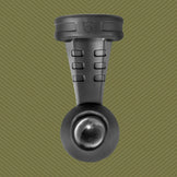 Swing N Hang silicone ball stretcher with chrome steel ball, front view, Fort Troff